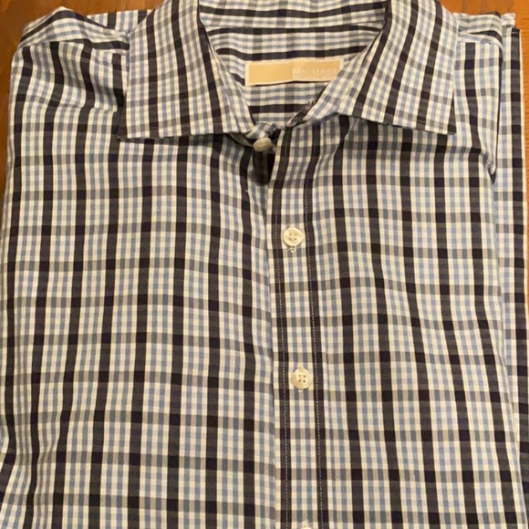 Michael Kors Blue Long Sleeve Button Dress Shirt Men’s Tall - Picture 7 of 7